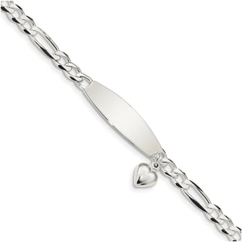Lex & Lu Sterling Silver 5.25mm Figaro Chain Necklace or Bracelet Lex & Lu Sterling Silver 5.25mm Figaro Chain Necklace or Bracelet